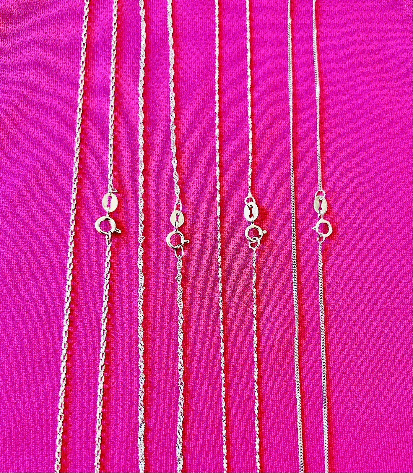 925 Sterling Silver Beautiful Thin Fine Chain Necklace 1mm 18 inch/ 45cm