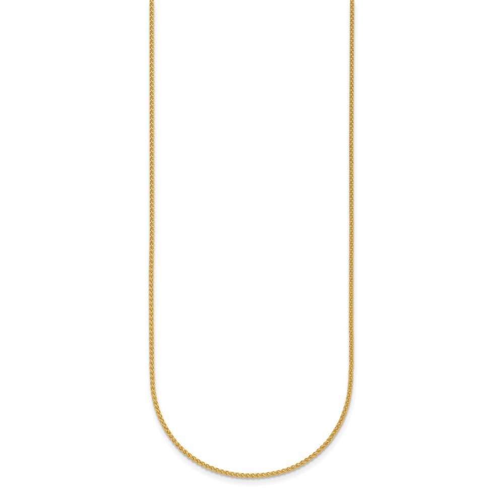 18k Yellow Gold Polished 1.3mm Solid Spiga Chain Necklace 20″ 4.1gm