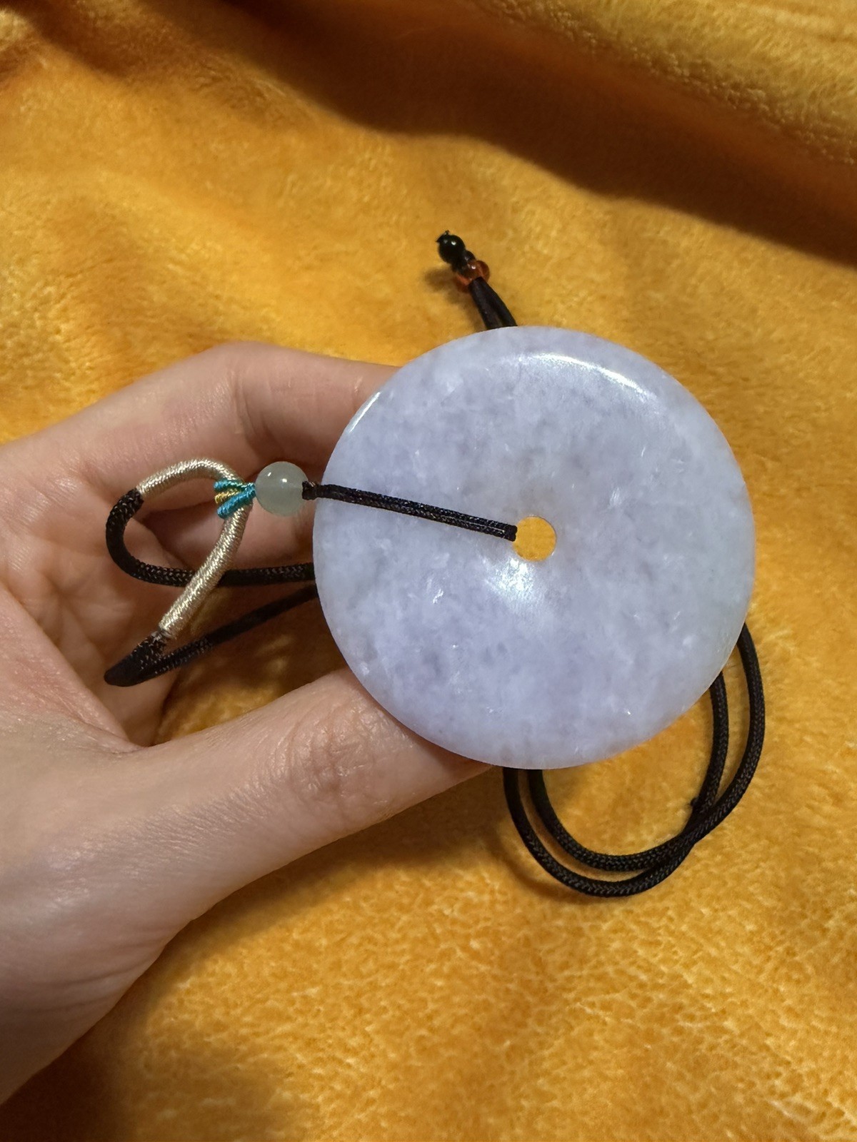 Untreated Burma Myanmar Grade A Jadeite LAVENDER Large Pendant 纯天然翡翠A货紫平安扣