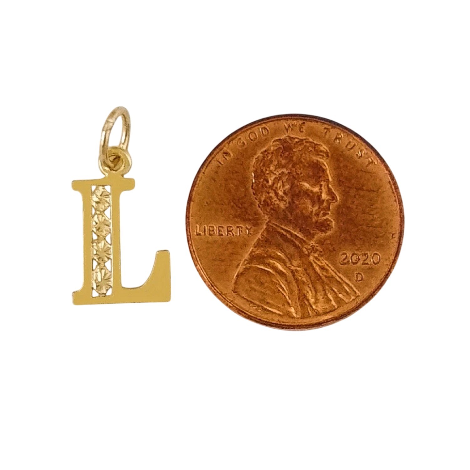 A to Z Any One 14K Yellow Gold Letter Pendant / Charm, Made in USA