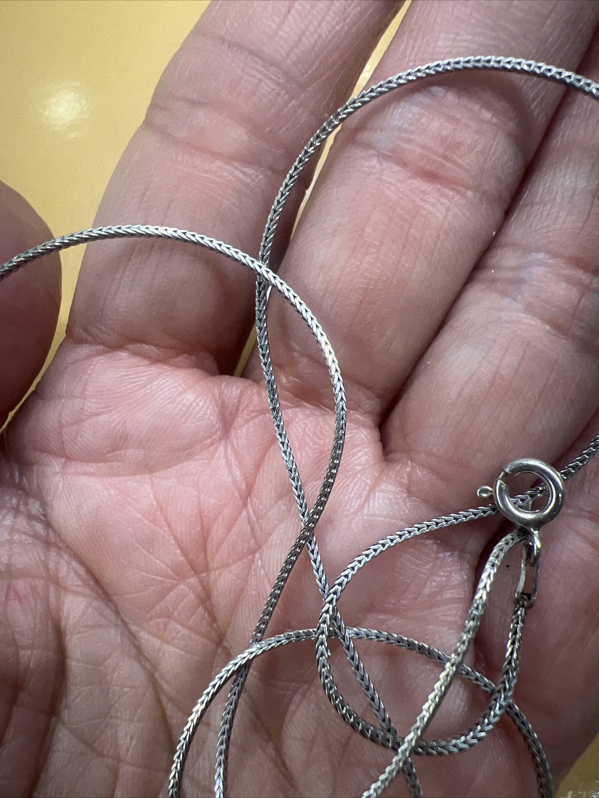 1 MM 20” Oxidized Square Foxtail 925 Sterling Silver Antique Finish Necklace