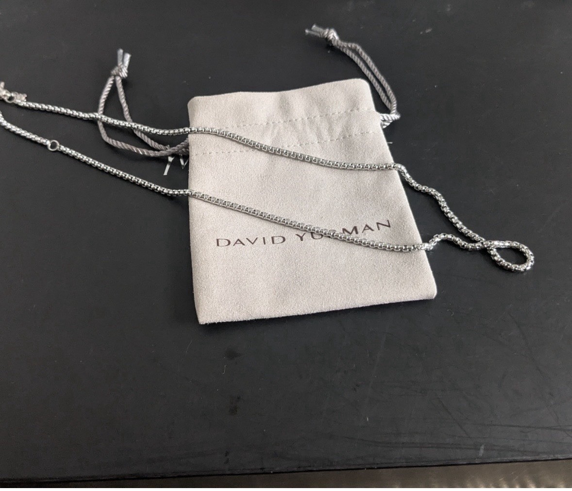 David Yurman 925 Sterling Silver 2.7mm Box Chain Necklace 22″