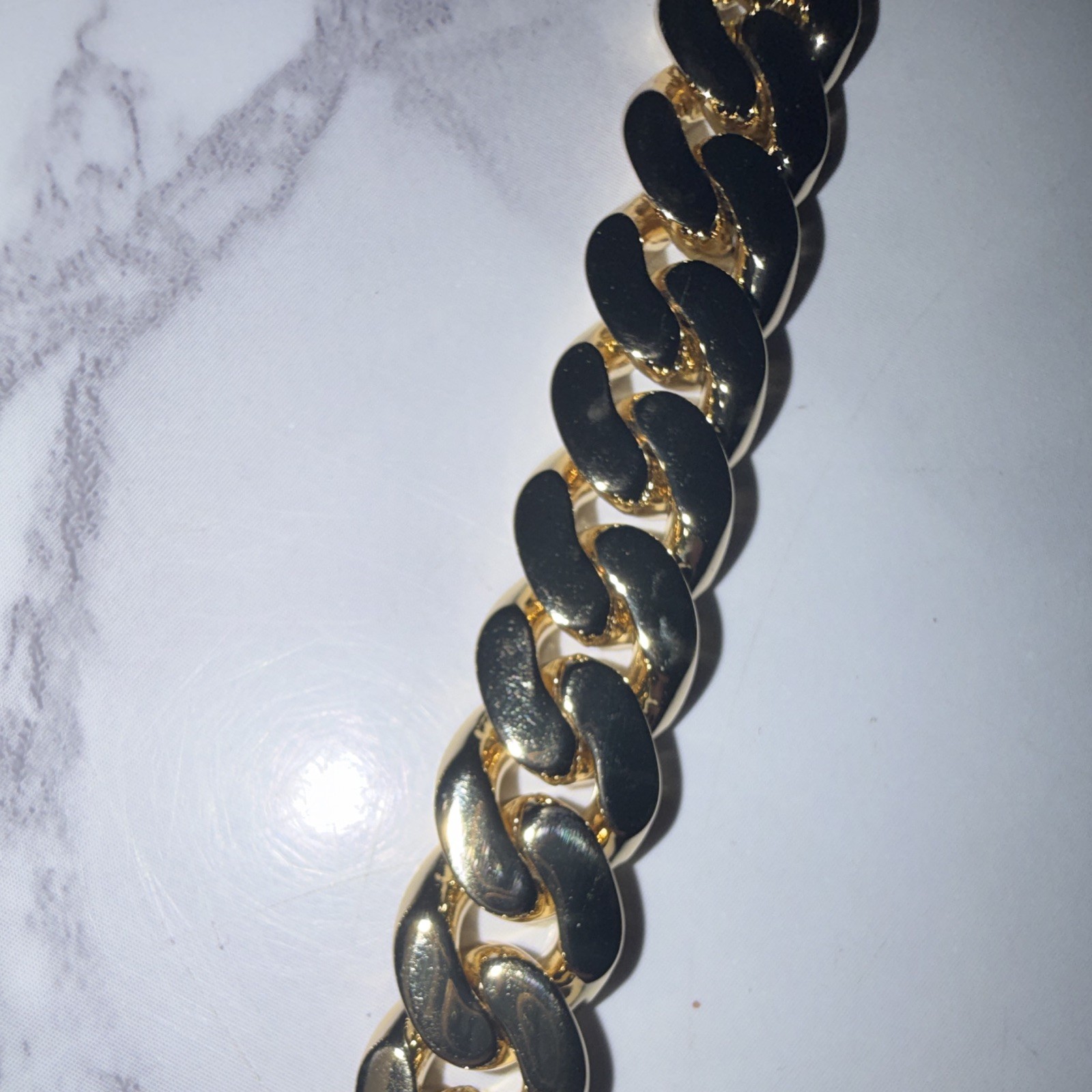 Super nice! 14K Gold Stainless Steel Curb Link Chain 24 inches long 10 mm thick