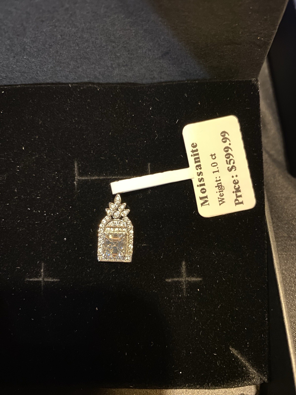 1.00 CTW Moissanite Gate of Happiness Pendant 925 Sterling Silver