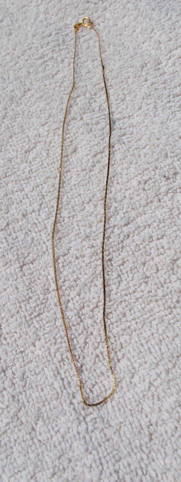 Vintage 16″ Serpentine Chain 14K Italy Gold Necklace 1.4g Dainty