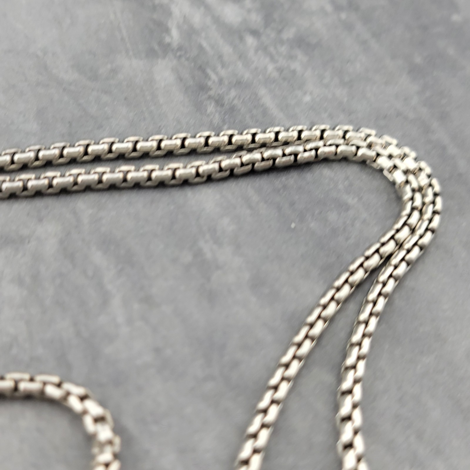 David Yurman Sterling Silver & Black Diamond Wave Dagger Pendant w/ 20 in Chain