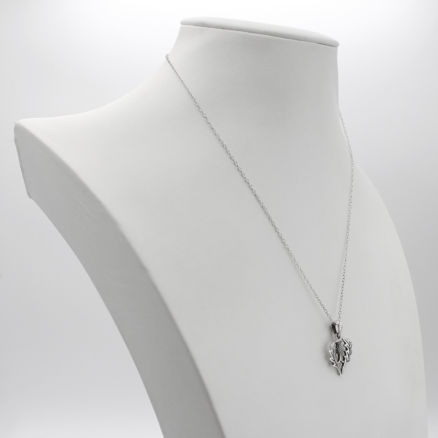 Sterling Silver Scottish Thistle Pendant Scotland Heraldic Heritage Jewelry
