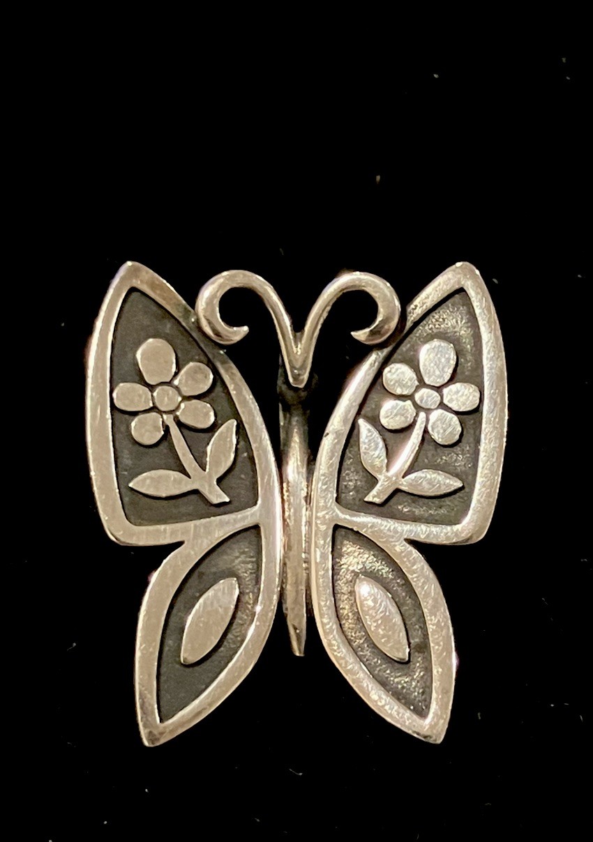 James Avery Retired Signed Mariposa Butterfly 925 Sterling Pendant Enhancer