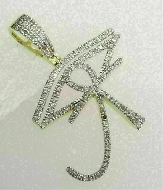 2Ct Round Cut Moissanite Cross Pendant 14K Yellow Gold Plated
