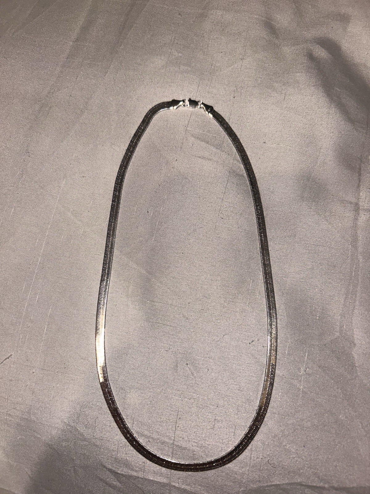925 Sterling Silver 3mm Herringbone Necklace 18” Length