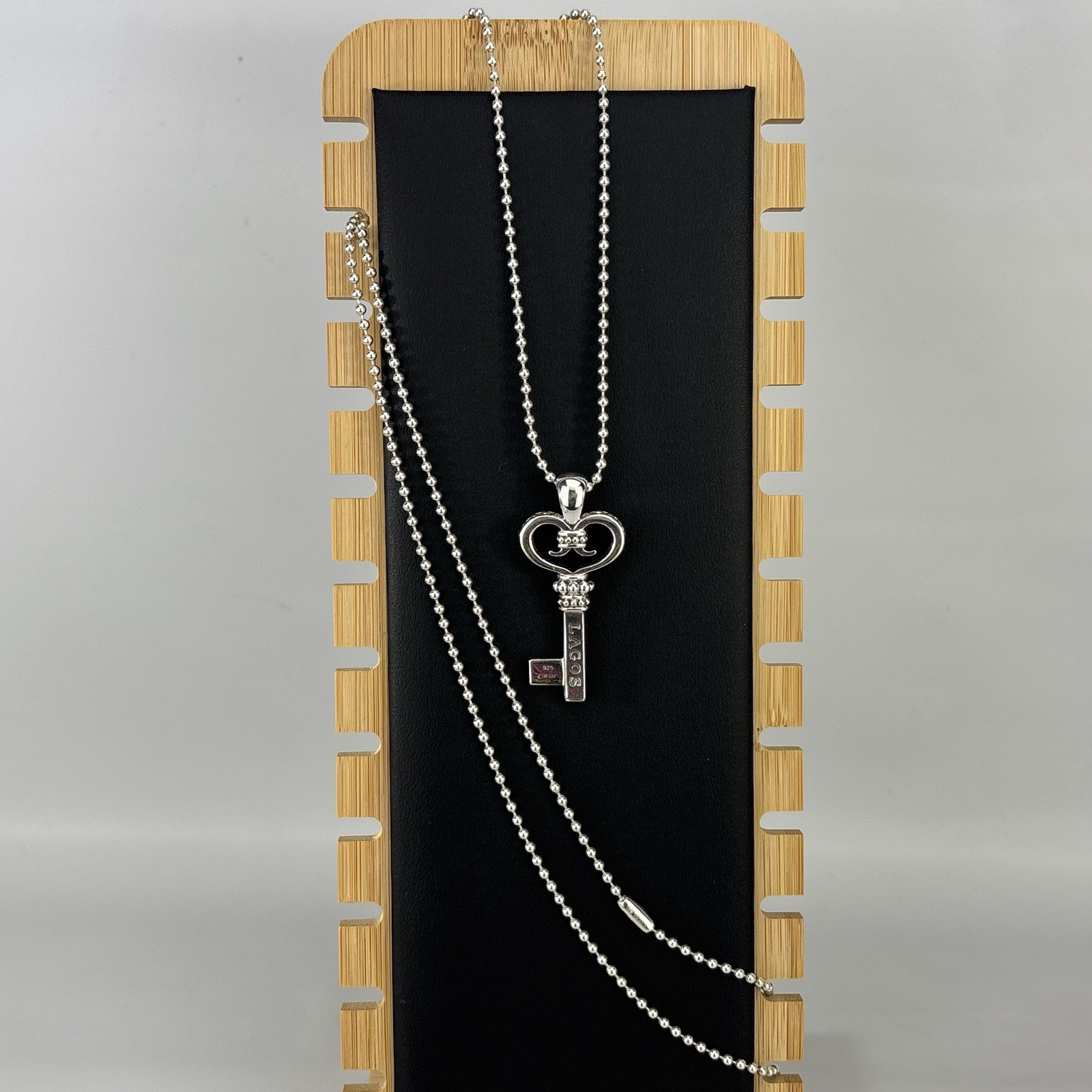 LAGOS Sterling Silver Caviar Key Pendant