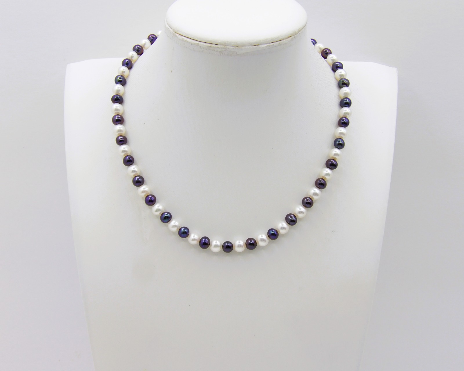 14 inches long Dainty Peacock & White Pearl Necklace for Kids & Teens NK902-B