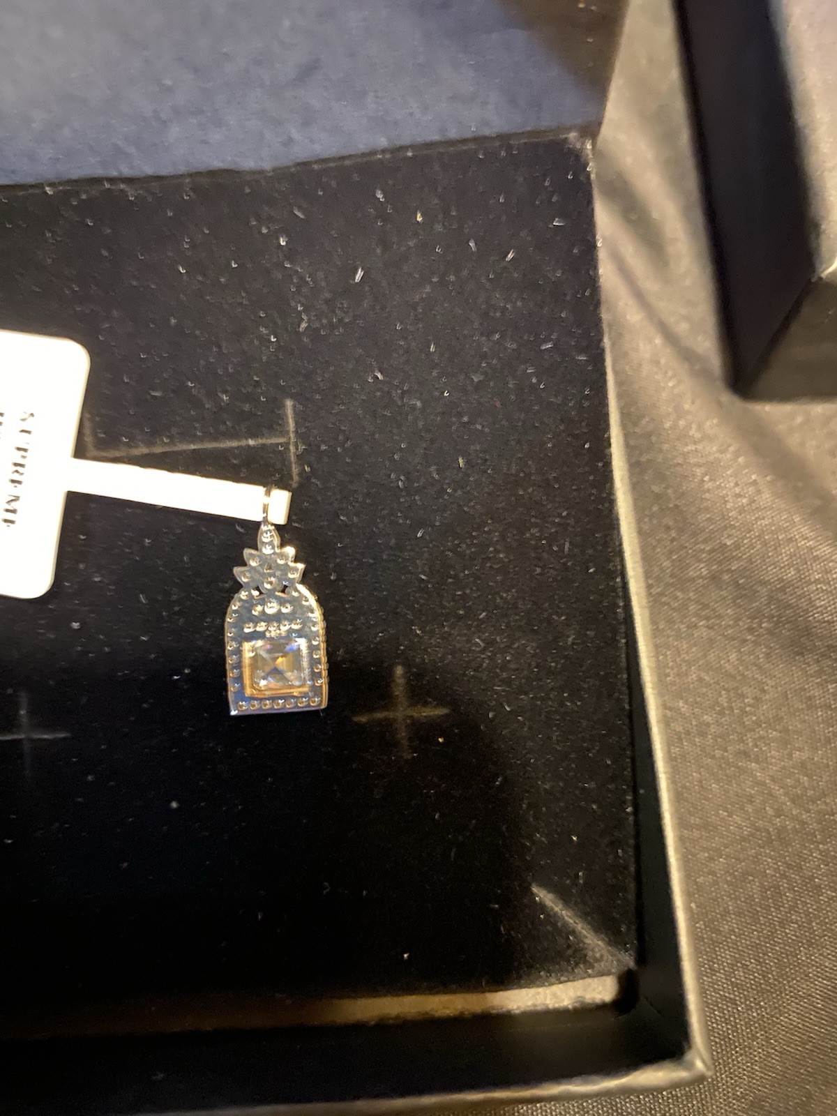 1.00 CTW Moissanite Gate of Happiness Pendant 925 Sterling Silver
