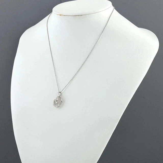 14K White Gold Plated Lab Grown Diamond Women’s Fancy Pendant 1.00Ct Round Cut