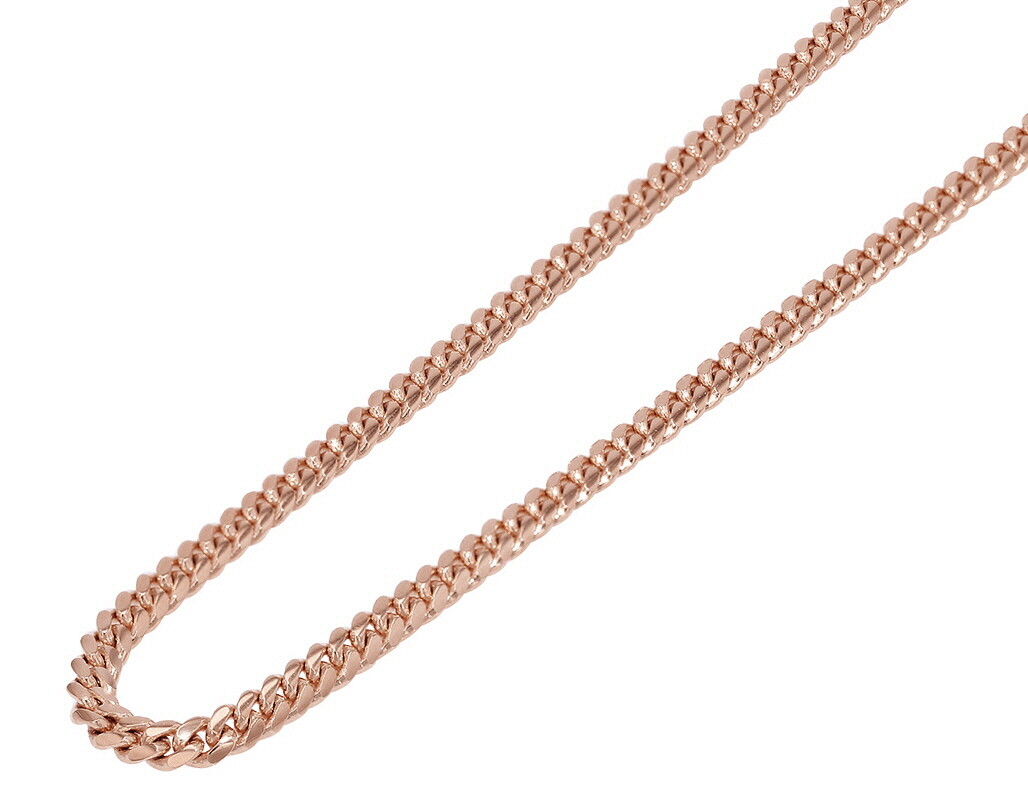 Unisex Miami Cuban Link Chain Necklace 3.5MM Solid Real10K Rose Gold 16-30 In…