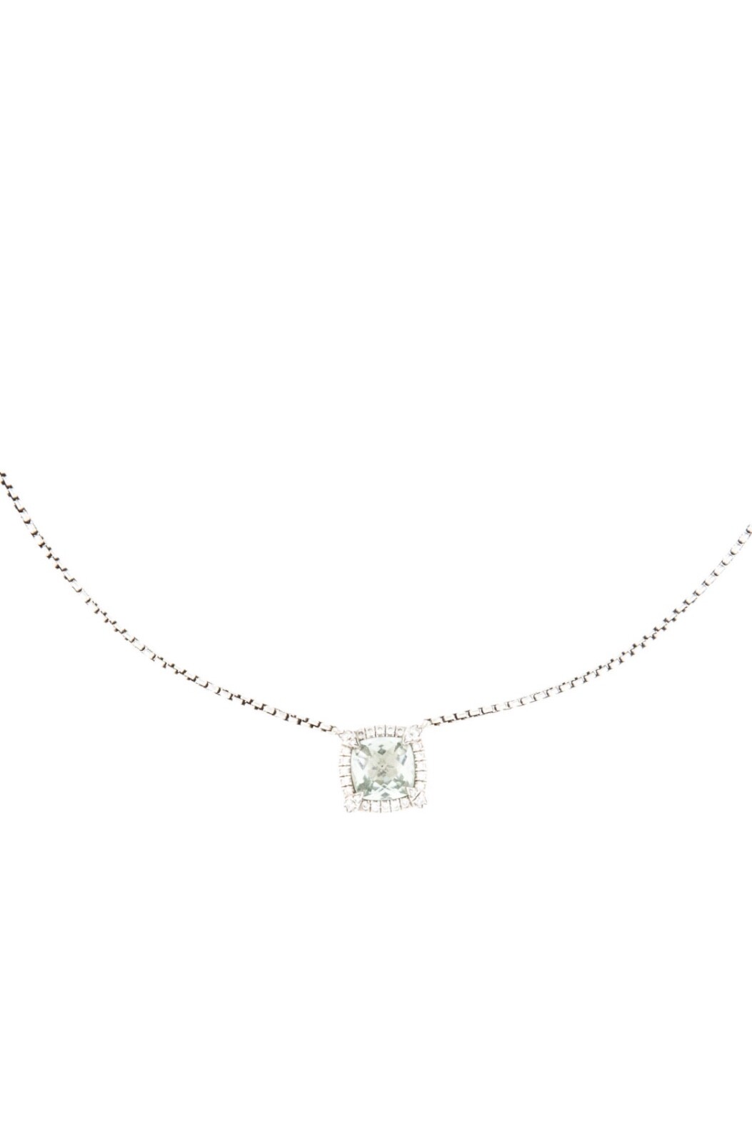 DAVID YURMAN DIAMOND & PRASIOLITE STERLING SILVER PETITE CHATELAINE NECKLACE