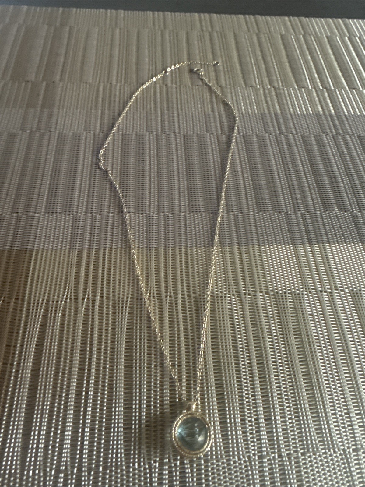 14k Yellow Gold and Natural Topaz Neckless 17 Inch Plus Extension Chain