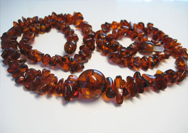 Genuine Cognac Amber Beautiful Baltic Amber Necklace 21 in !!!