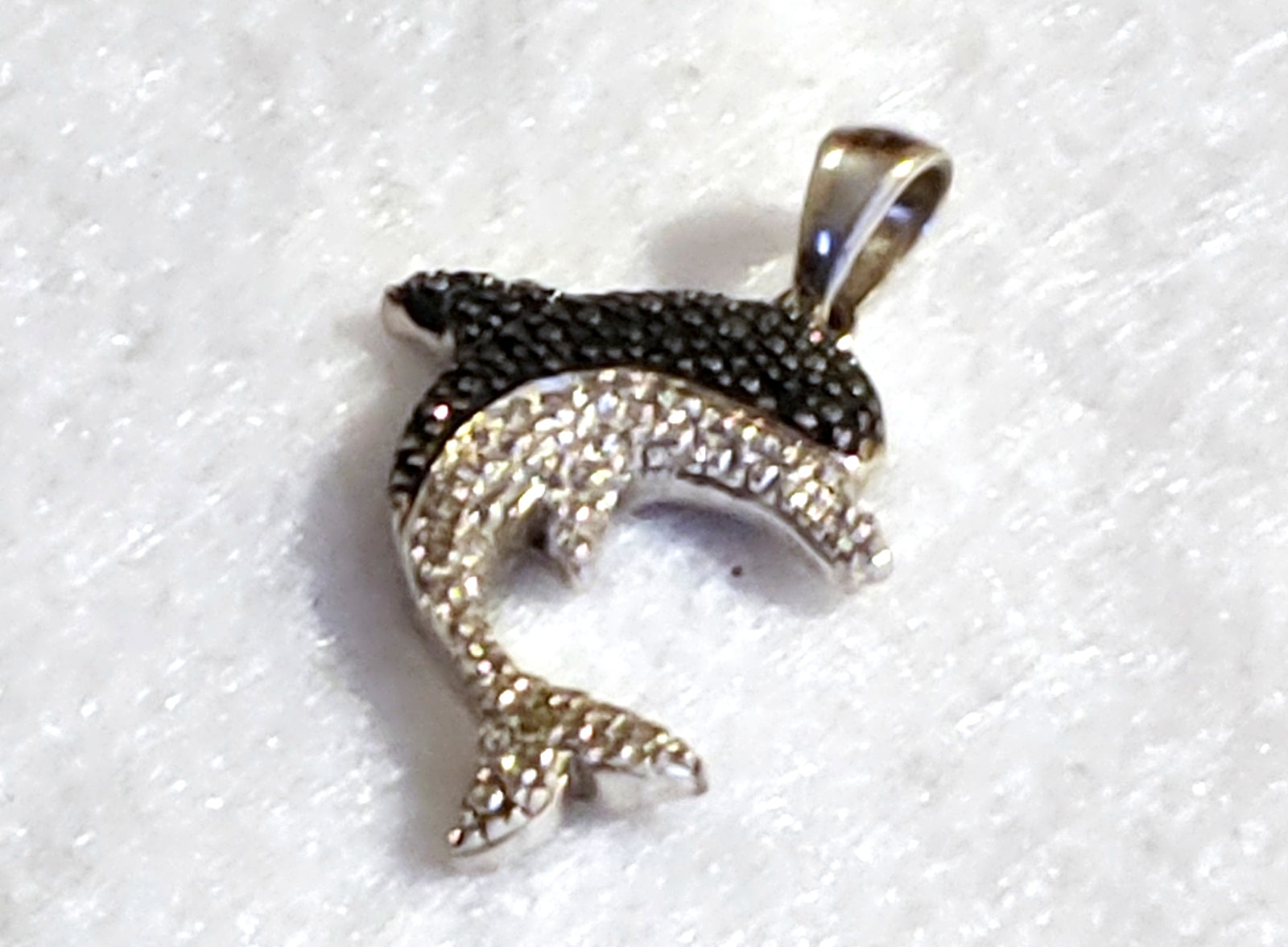 VTG-Signed JCM-5/8 in x 7/8 in Necklace Pendant-925 STERLING SILVER-Pendant Only