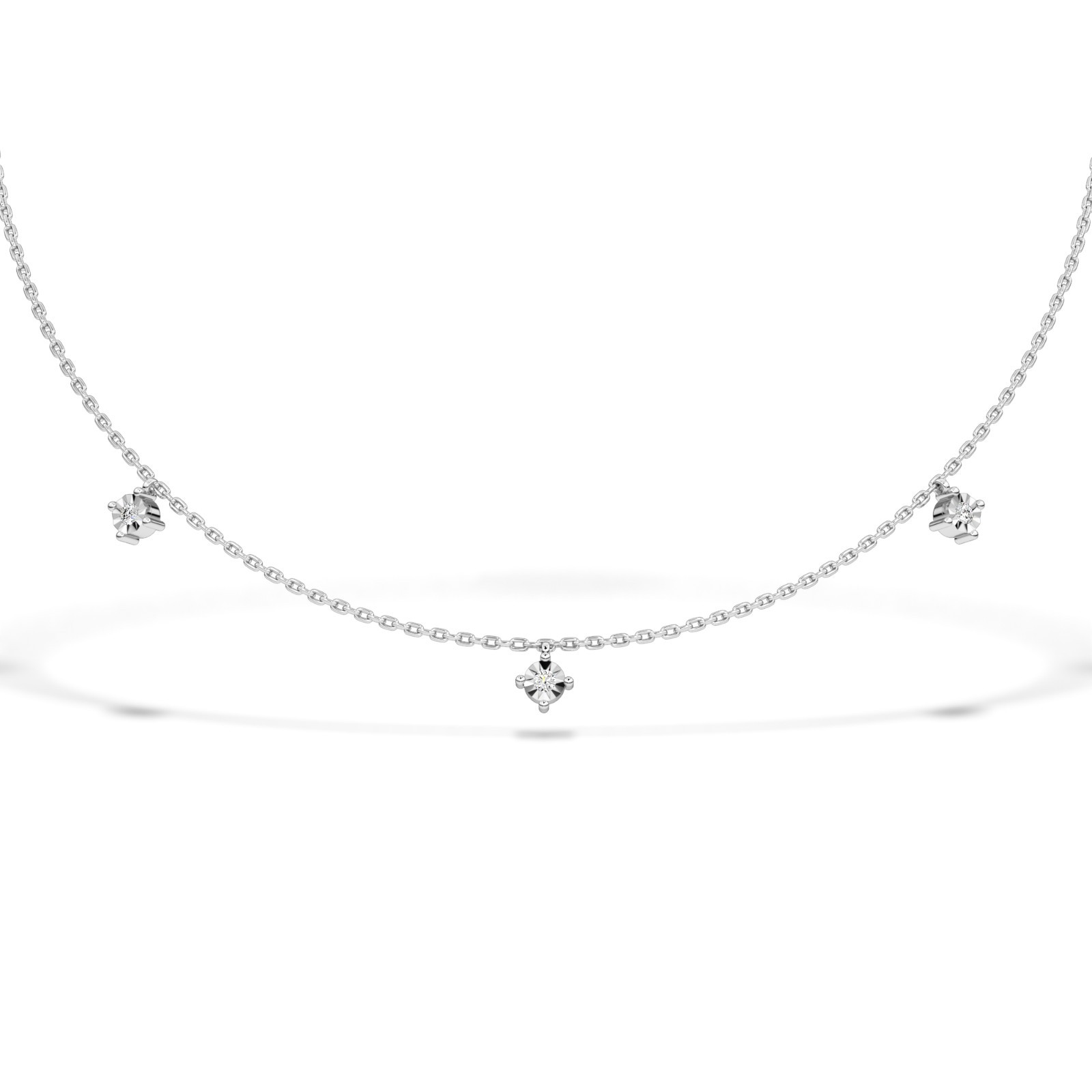 Elegant Diamond Drop Necklace 10K 14K 18K Gold Women’s Fine Jewelry Gift for Her