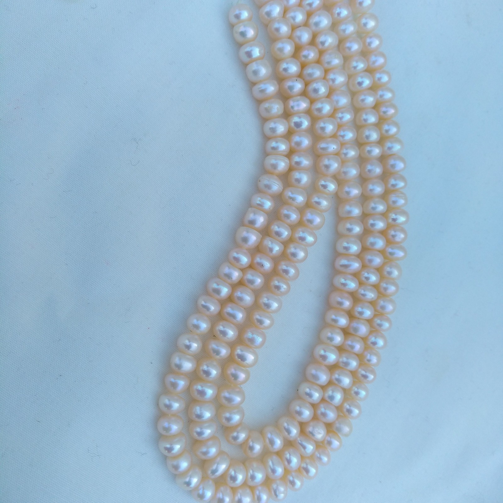 Long 49IN Natural AAA+ South Sea Light pink Pearl Necklace 14k Gold P