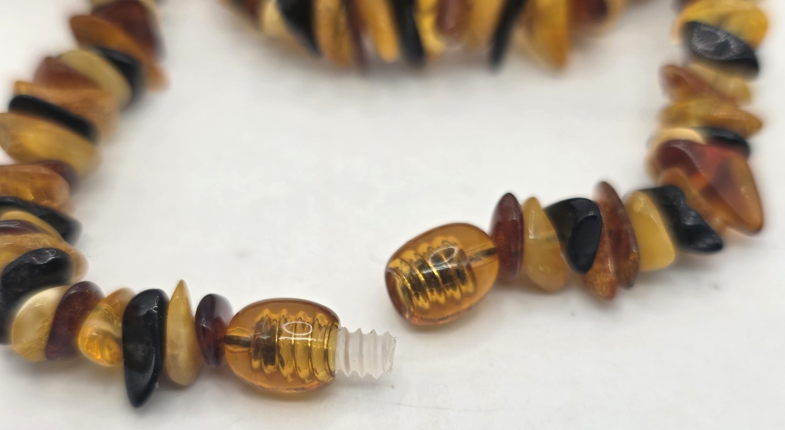 Natural Mixed Baltic Amber Butterscotch Nuggets Chips 18″ Beautiful Chocker NEW