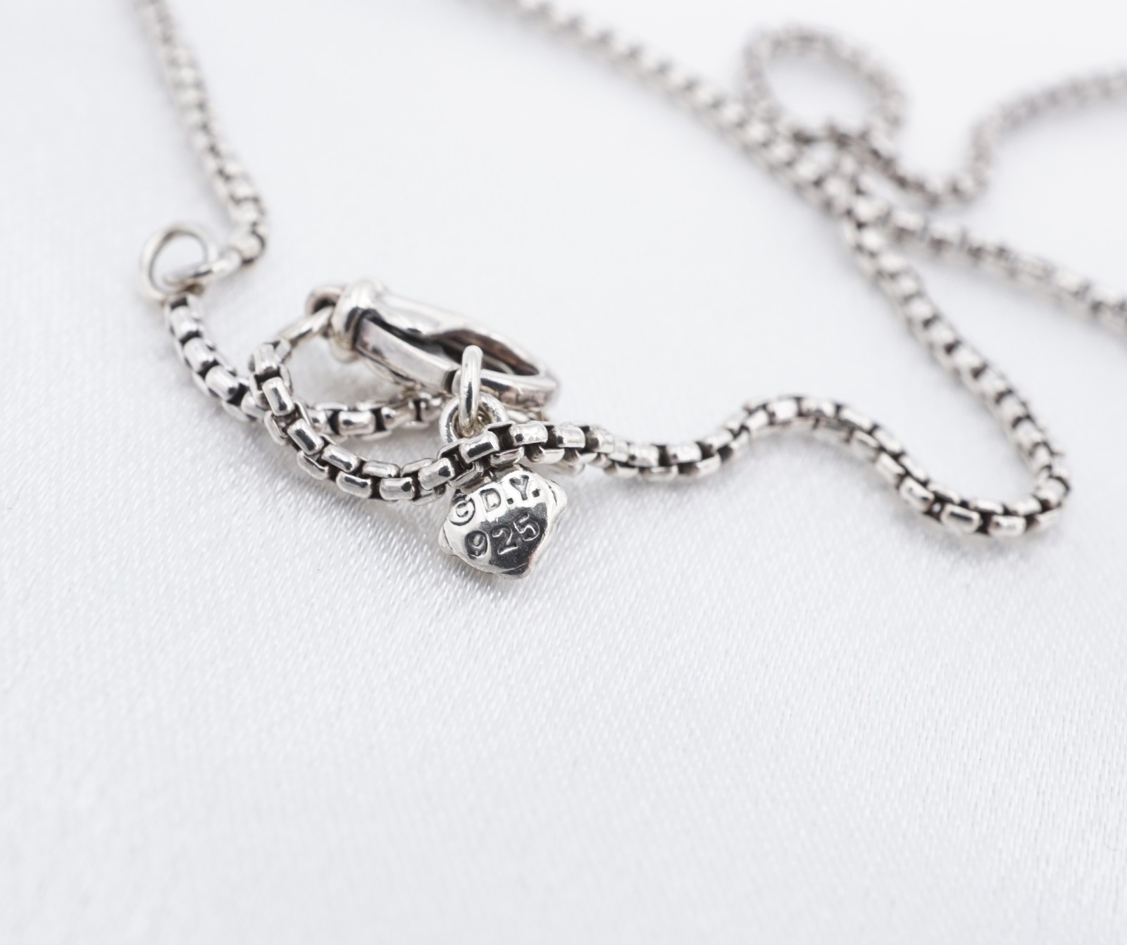 David Yurman Topaz Diamond Albion Pendant Necklace 17″ Sterling Silver NS2419