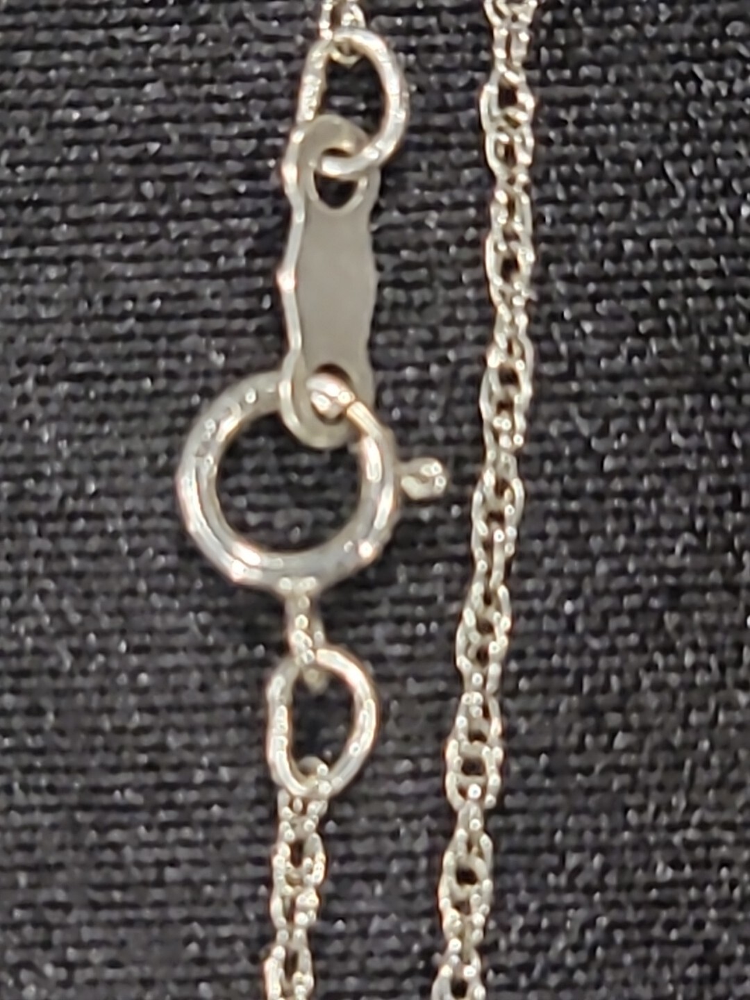 Necklace Real Diamond Chip 925 Sterling Silver Unknown NVC Symbol on 18″ Chain