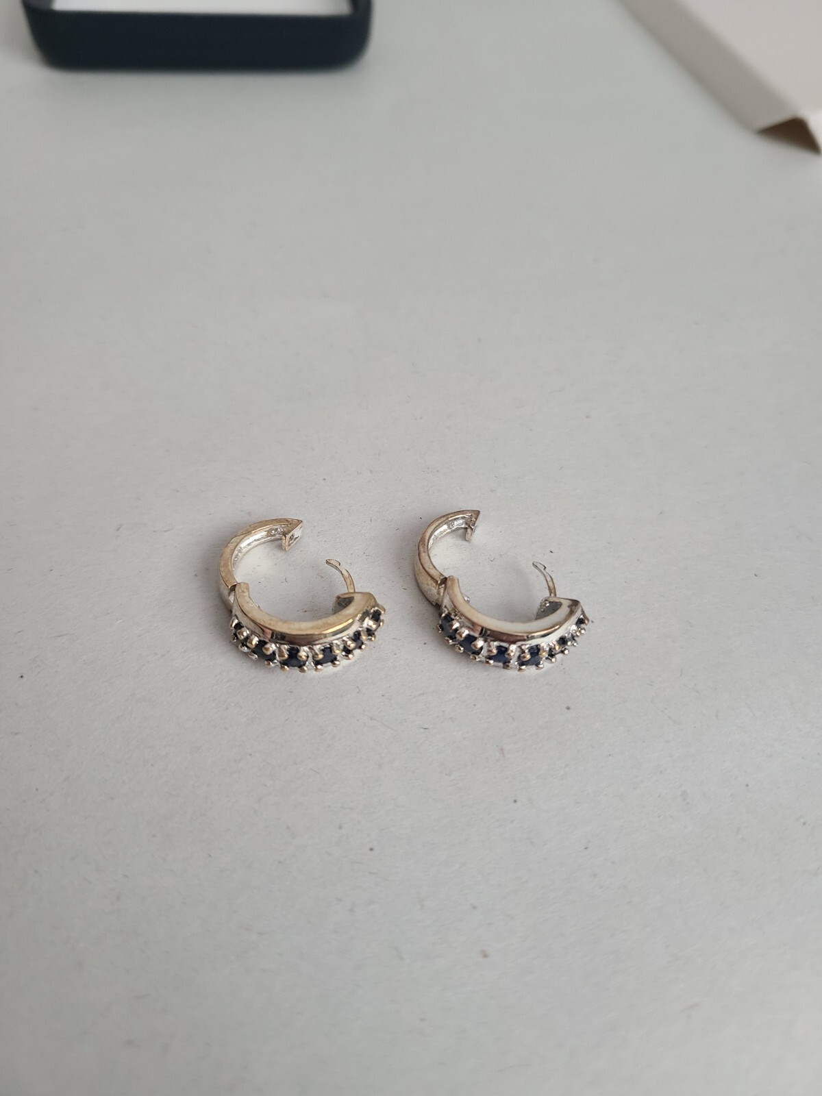 Earrings Set, September, Genuine Sapphire