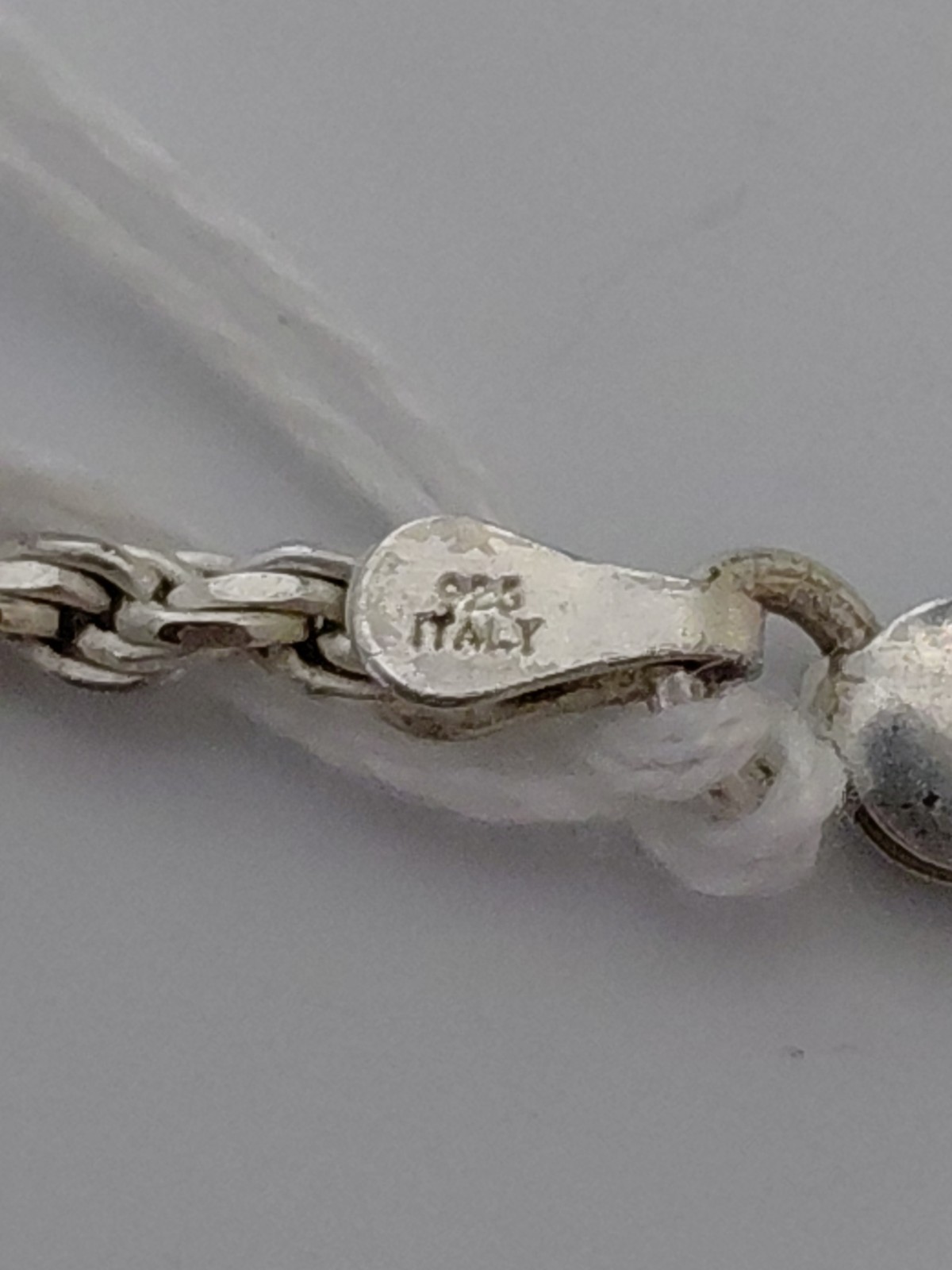 Sterling Silver Rope Chain Marked Italy 925 Long 29 Inches 13.8 Grams