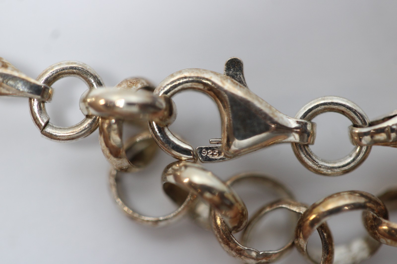 VTG ITAOR Italy 925 Ball Tube Bead Chain Necklace Sterling Silver 15-17″ #367