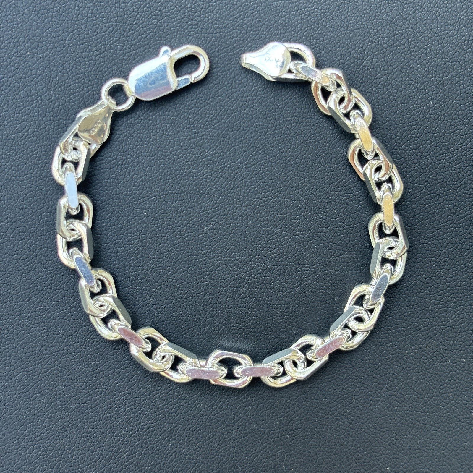 6mm Anchor Cable Bracelet – Real Solid 925 Sterling Silver Or 14k Gold Vermeil