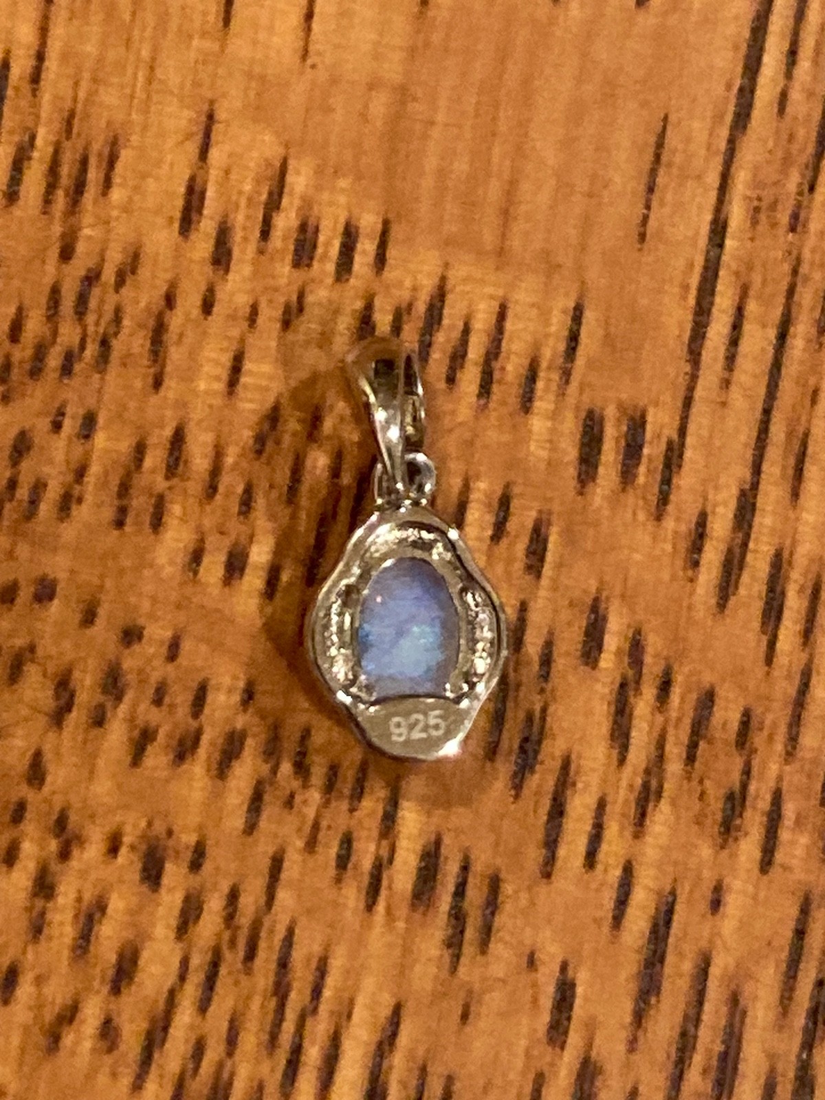 Australian Opal Sterling Silver Pendant – Classic Oval – Simple Elegance