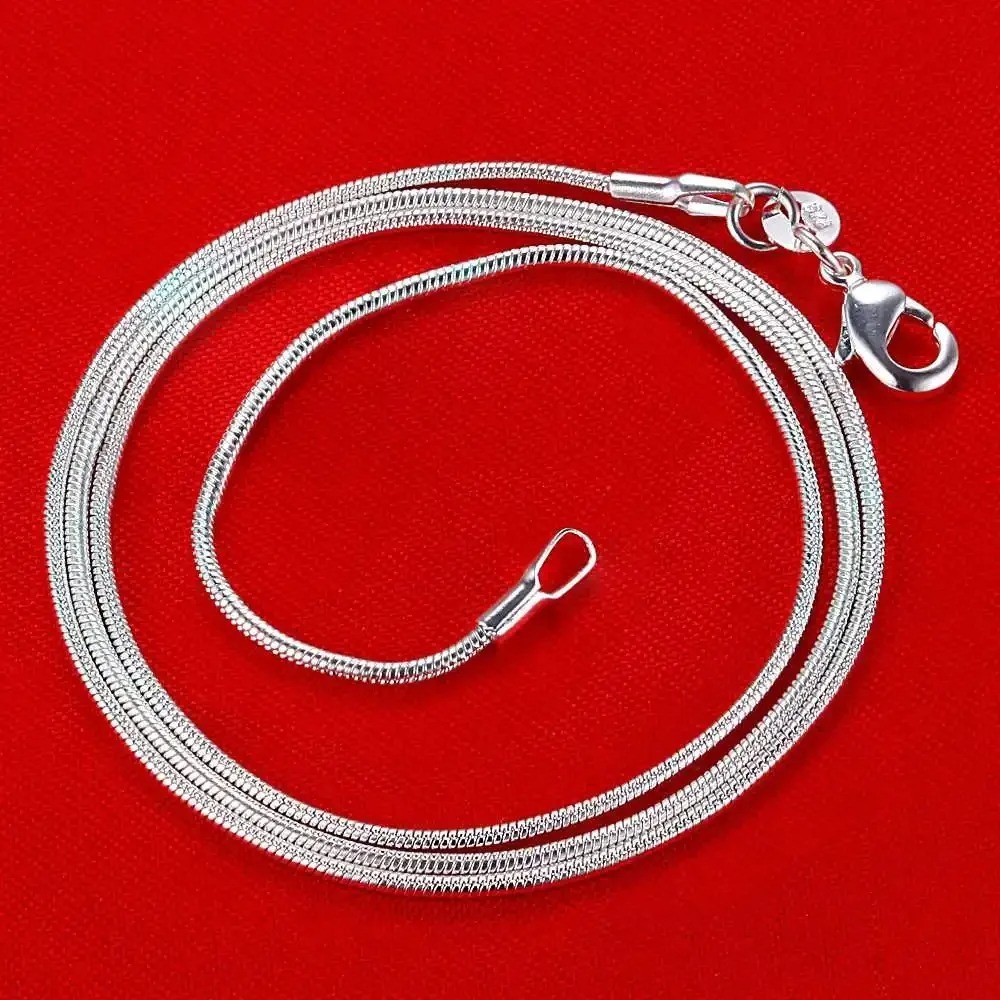 Italian Snake Chain Necklace 18inches Men&Women’s 925 Sterling Silver Tarnish