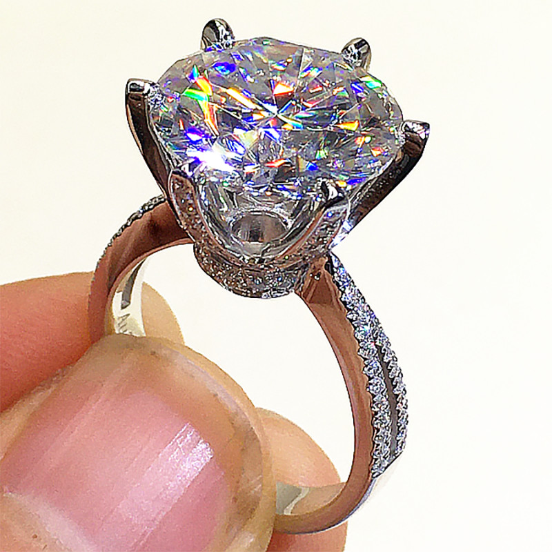 3.50Ct Lab Created Diamond Round Solitaire Engagement Ring 14K White Gold Plated