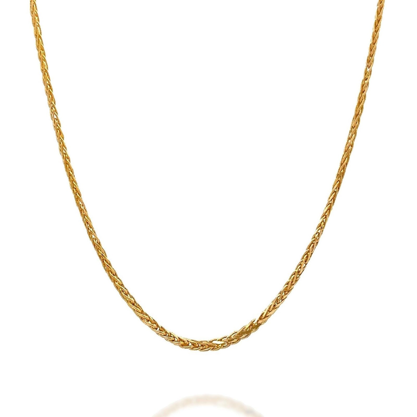 Franco Chain Necklace 14k Solid Gold 1mm 1.2mm Women 16in