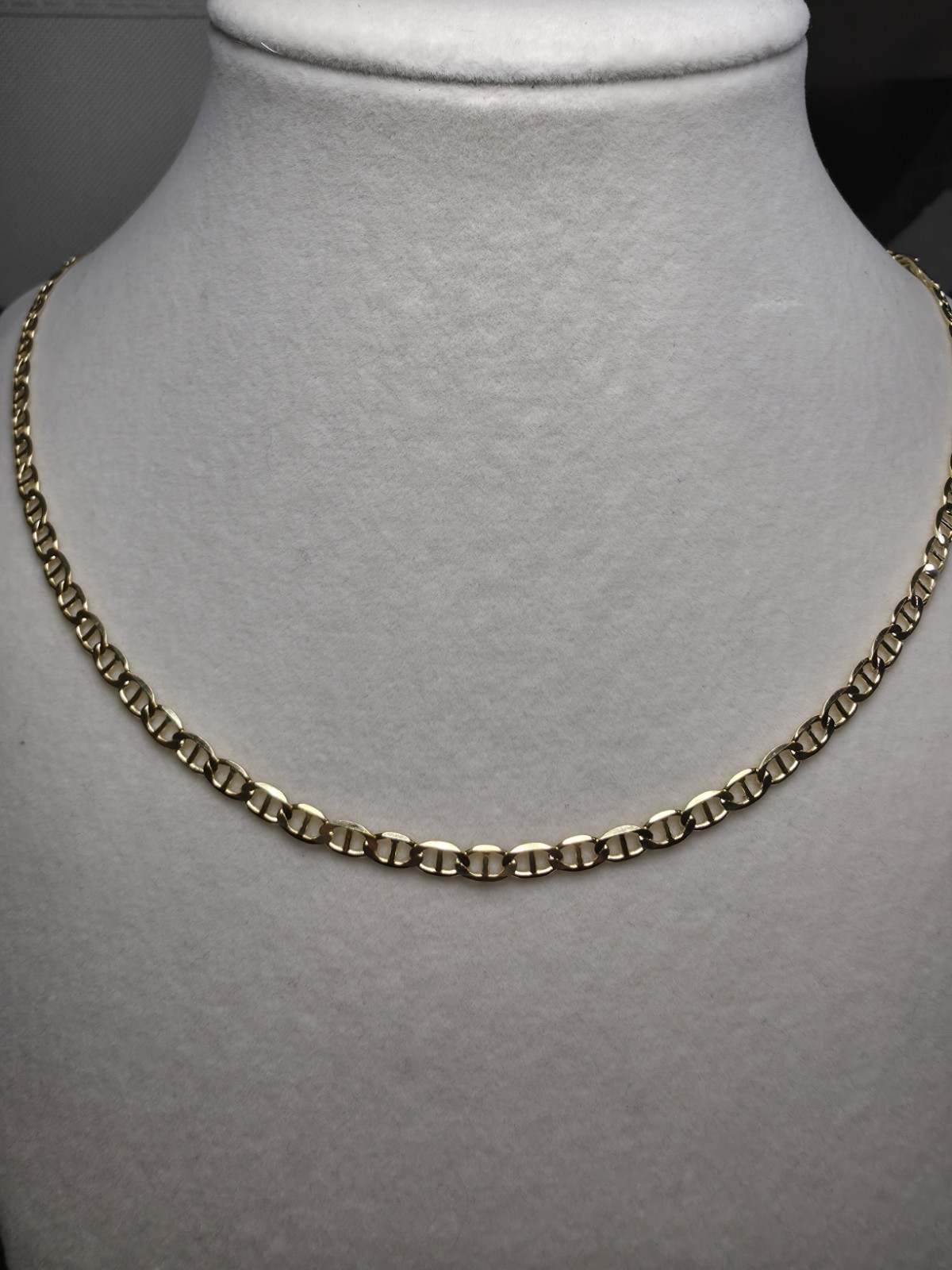 24″ 3.6mm Gucci Flat Mariner 14k Gold Over 925 Sterling Silver w/Lobster Clasp