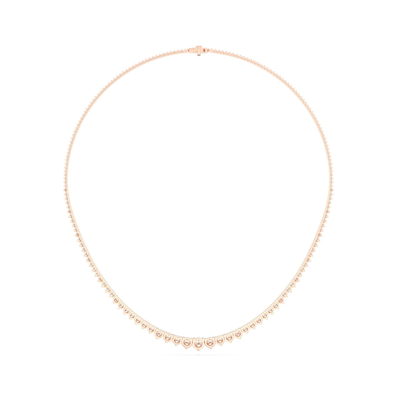 7CT Graduated Tennis Necklace Lab Grown Diamond – 14K Solid Gold or 925 Silver