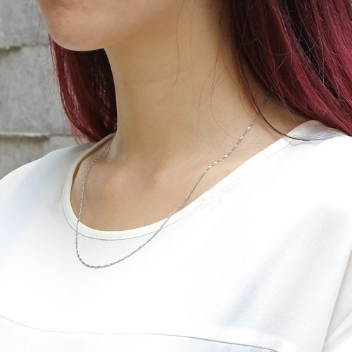 Pt999 Solid Platinum 2.2g 0.9mm Singapore Chain Necklace 20″ Japan Mint Hallmark