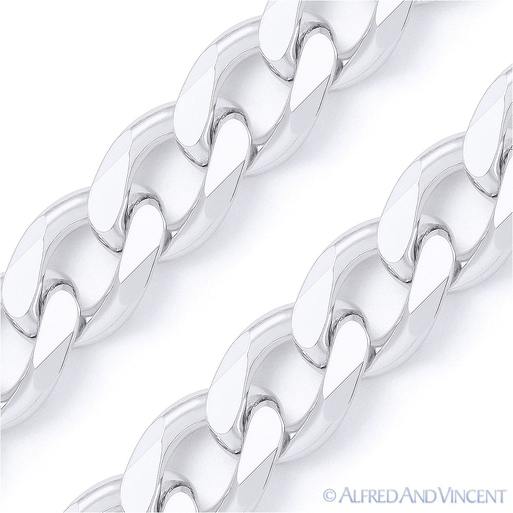 Solid 925 Sterling Silver Cuban Curb 3mm Link Italy-Made Men’s Chain Necklace