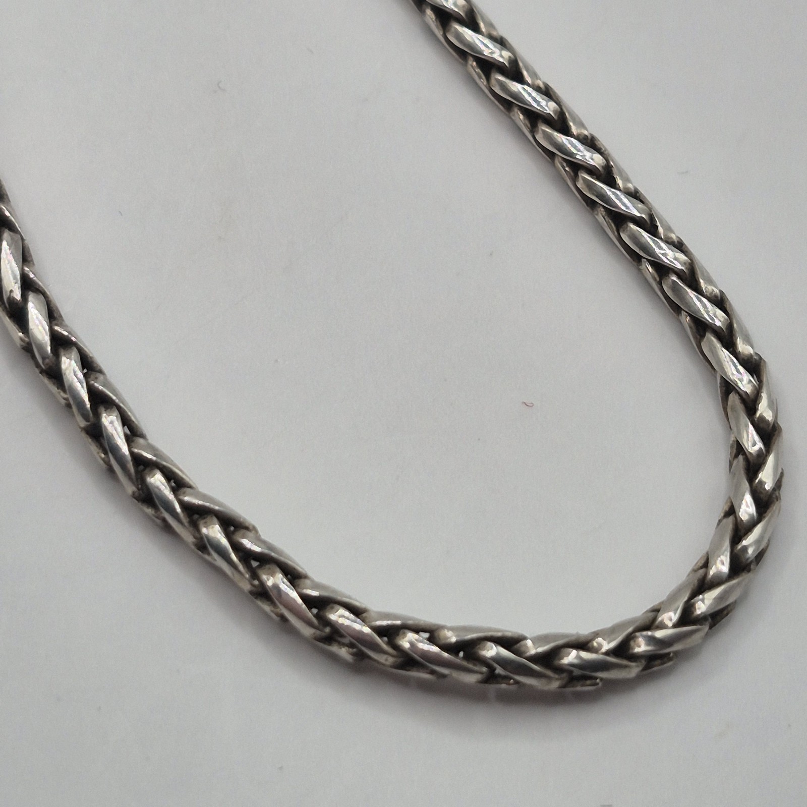 Modern Effy Sterling Silver 925 Wheat Foxtail Chain Link Necklace 18″ Balissima
