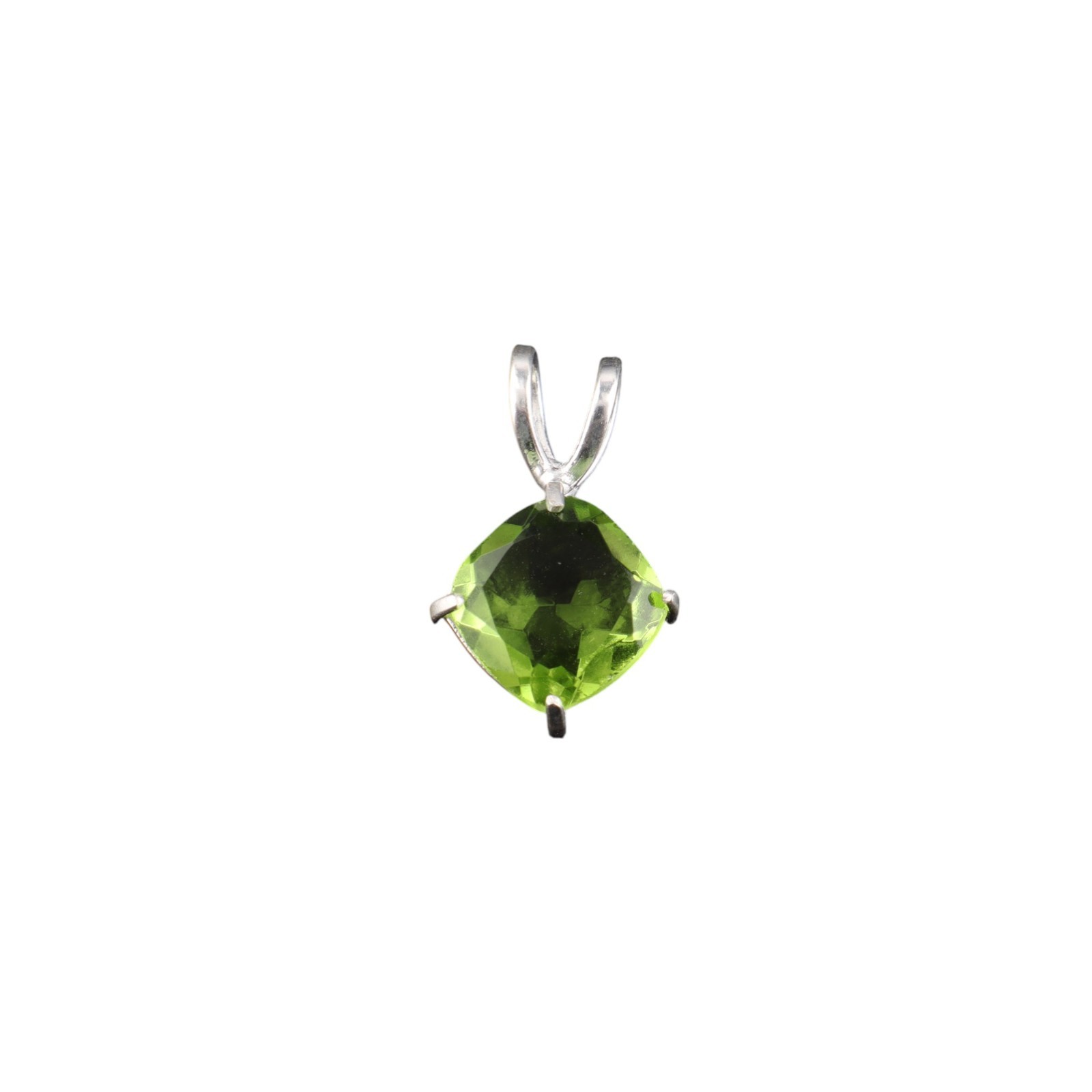 Peridot Gemstone 925 Sterling Silver Jewelry Handmade Women Gift Pendant 0.93”