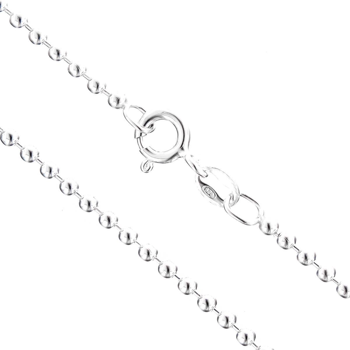 925 Silver 1.2mm Ball Chain Italian Made Sterling Necklace Lot Size 1-10, 16-30″