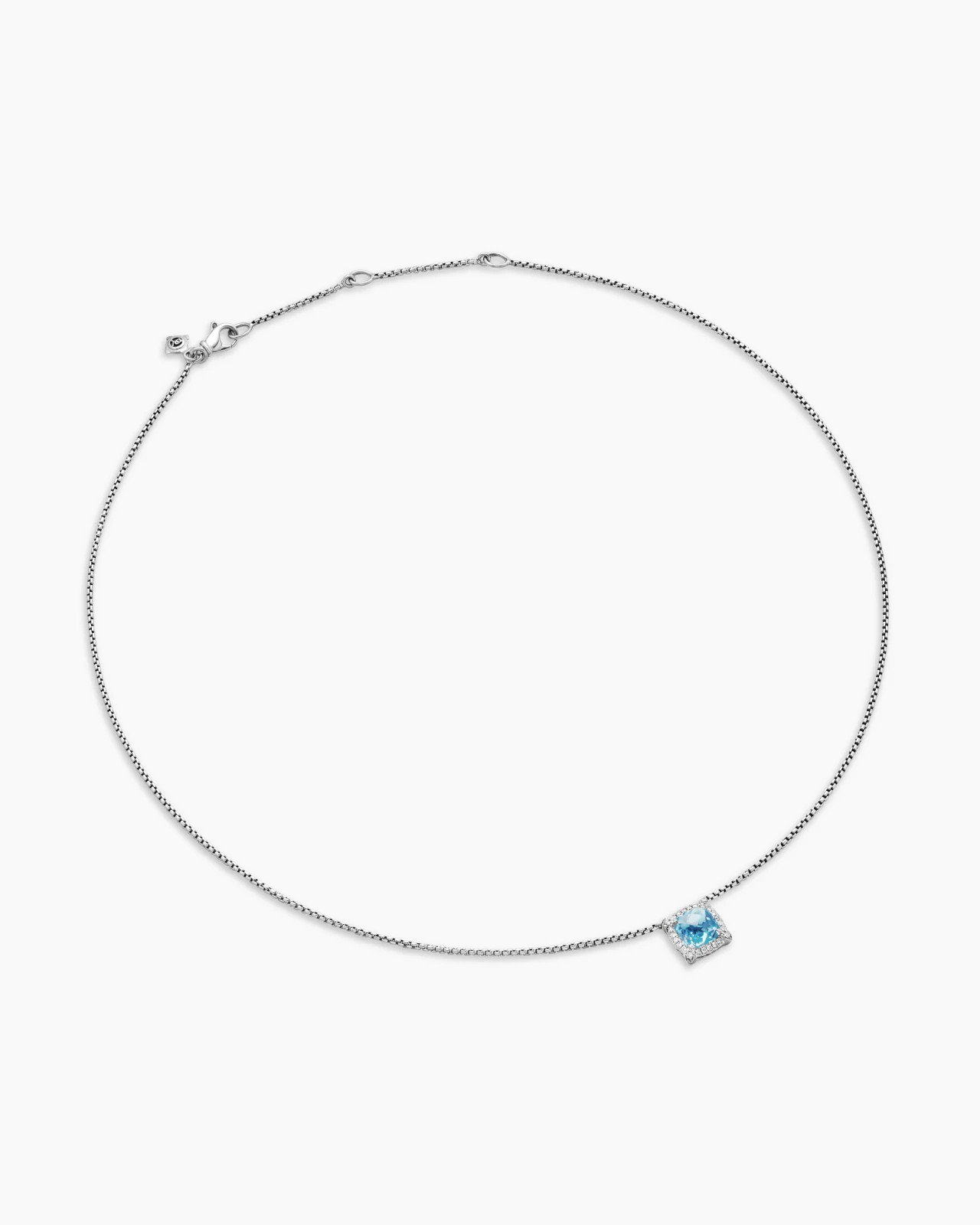 David Yurman Petite Chatelaine® Pavé Bezel Pendant Necklace