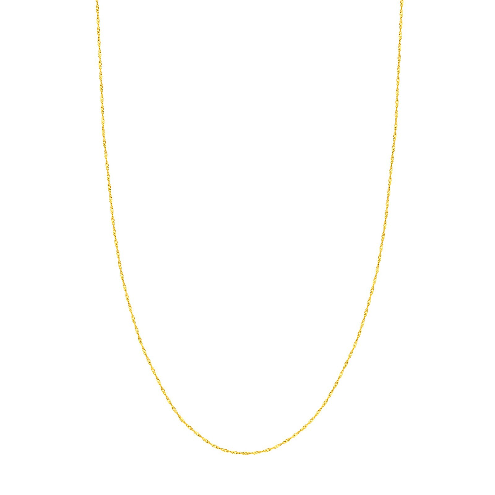 1.15MM TWISTED SINGAPORE ROPE CHAIN NECKLACE REAL 10K YELLOW GOLD