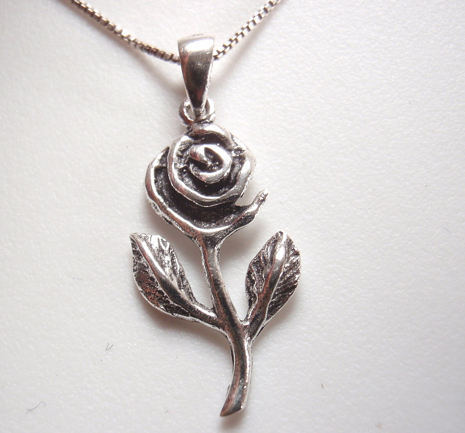 Blooming Rose 925 Sterling Silver Flower Pendant