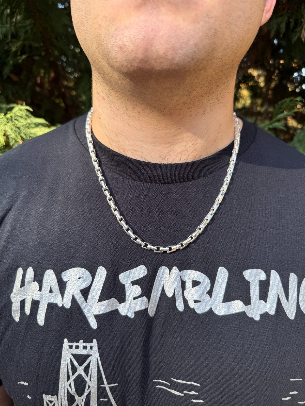 Real 925 Sterling Silver Handmade Custom 6mm Bullet Rolo Chain Necklace 18-28″