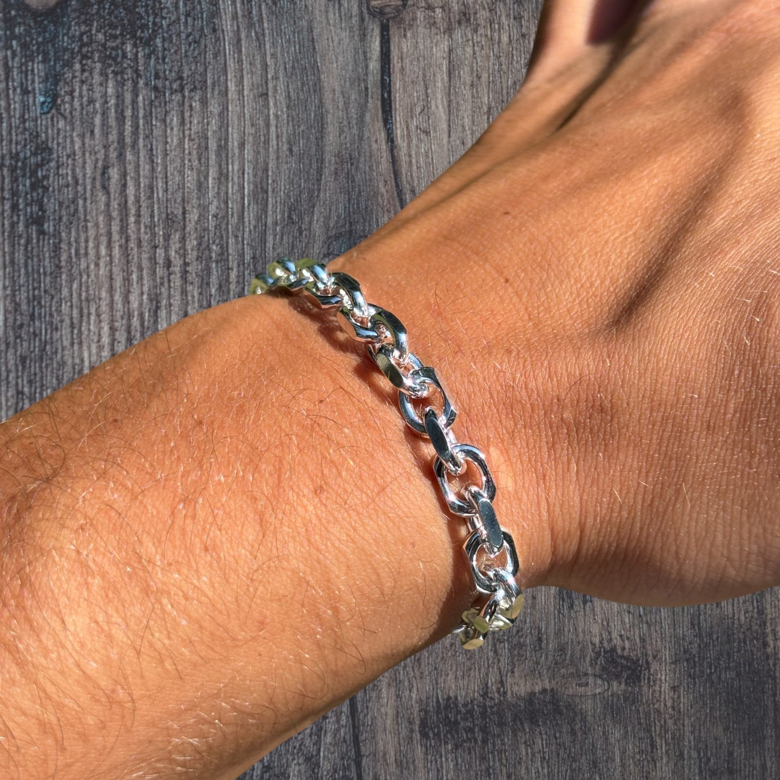 6mm Anchor Cable Bracelet – Real Solid 925 Sterling Silver Or 14k Gold Vermeil