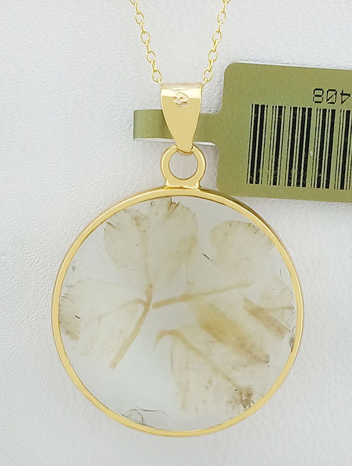 4 LEAF PENDANT SOLID 14K YELLOW GOLD – Free chain – NEW WITH TAG