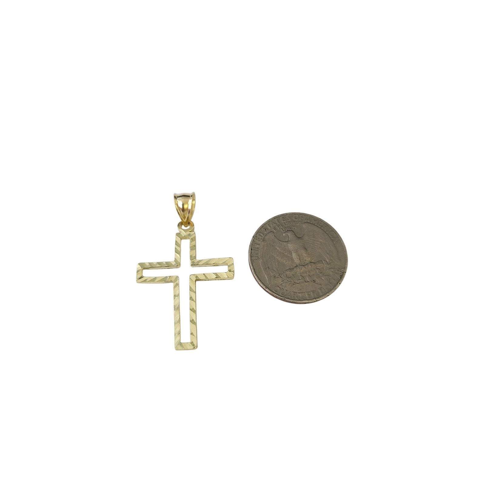 10k Gold Milano Rope Chain Open Cross Charm Necklace SET 4mm 18″-28″ Pendant